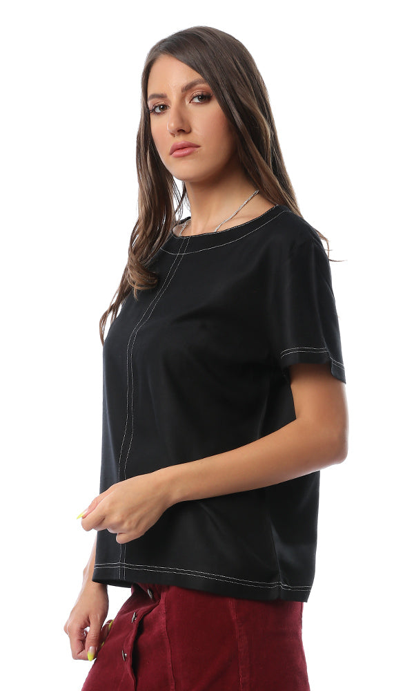 53288 53288-Women Short Sleeve Shirt-Black