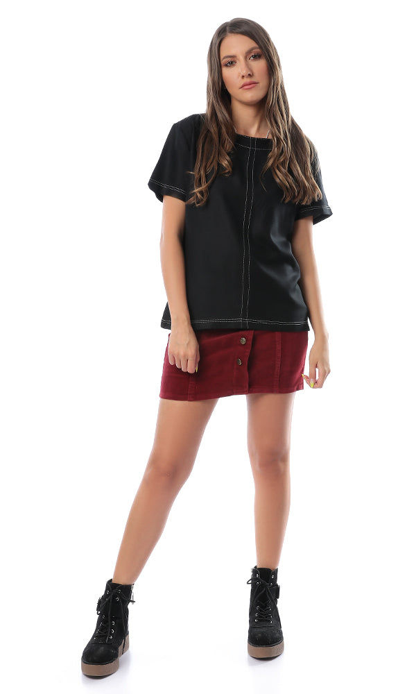 53288 53288-Women Short Sleeve Shirt-Black