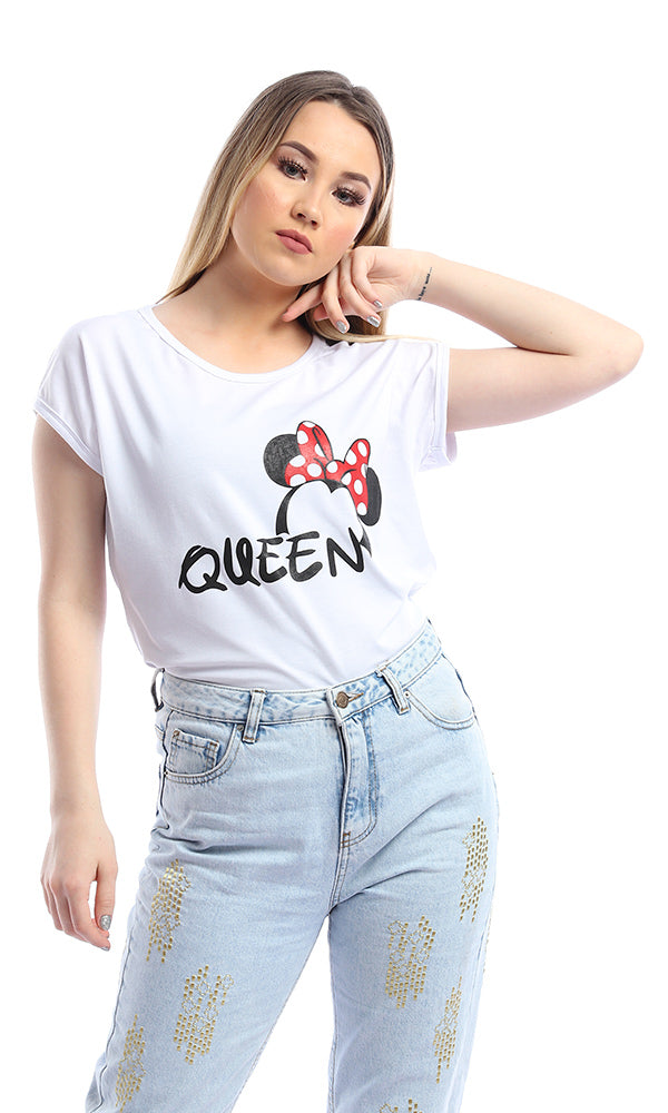 53674 Mini Mouse Cutie White Tee