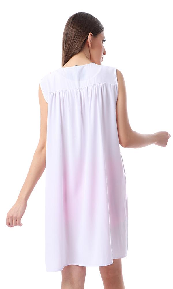 54025 Fluffy Sleeveless Colorful Poom Poom White Cardigan - Ravin 