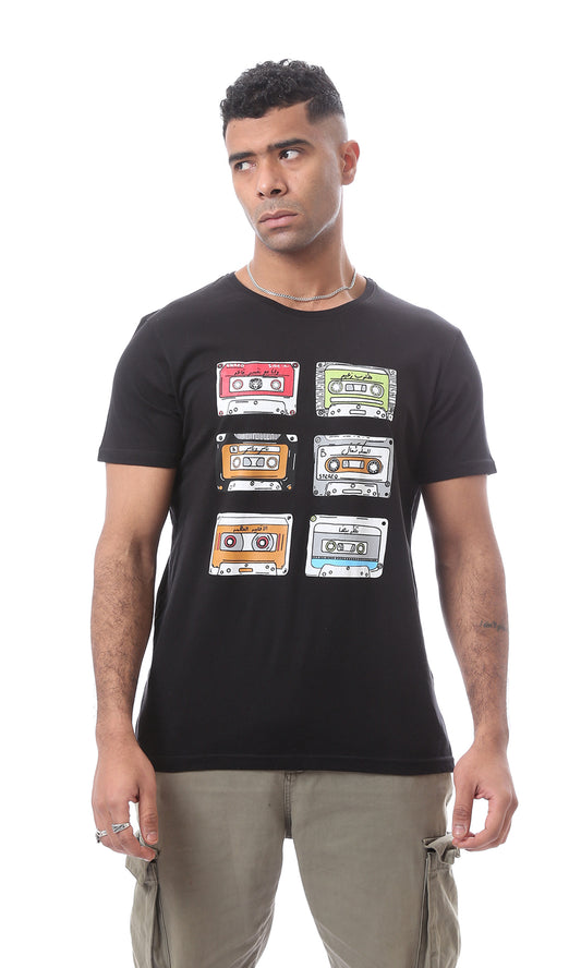 54271 Cassettes Printed Black Tee