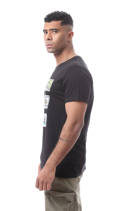 54271 Cassettes Printed Black Tee