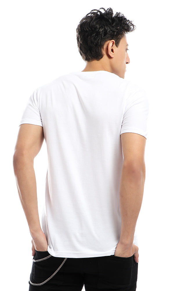 54278 CairoKee Collection Printed Esbat Makank Fashionable T-shirt - White