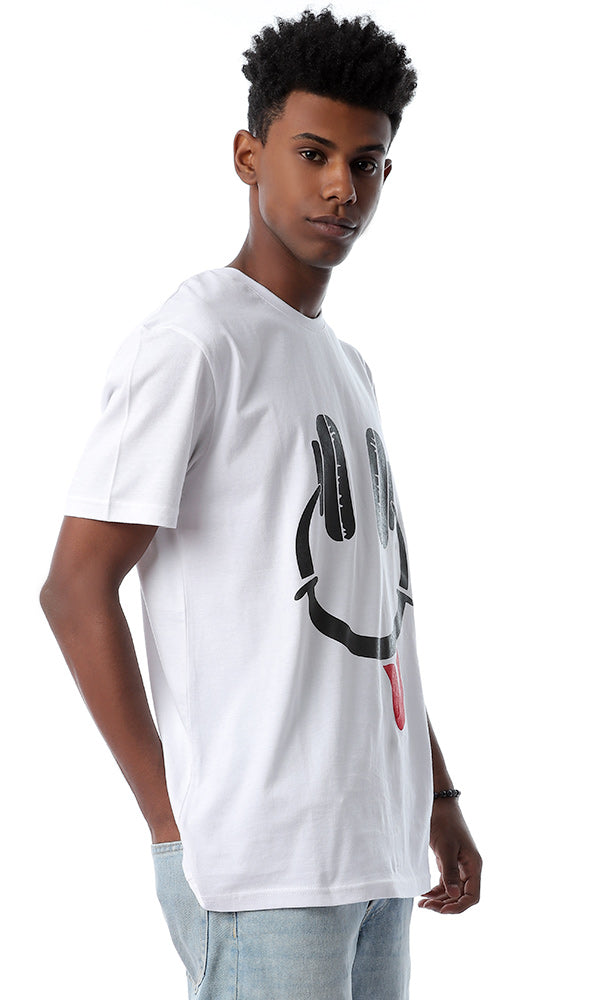 54370 Smiley Face White Short Sleeves T-shirt