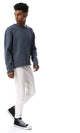 55270 Simple Round Heather Steel Blue Pullover - Ravin 