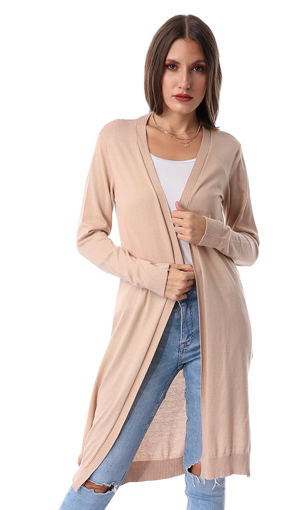 55856 Nude Knitwear Midi Cardigan