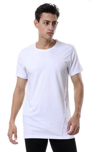 56675 Rounded Short Sleeves Polyester T-Shirt - White - Ravin 