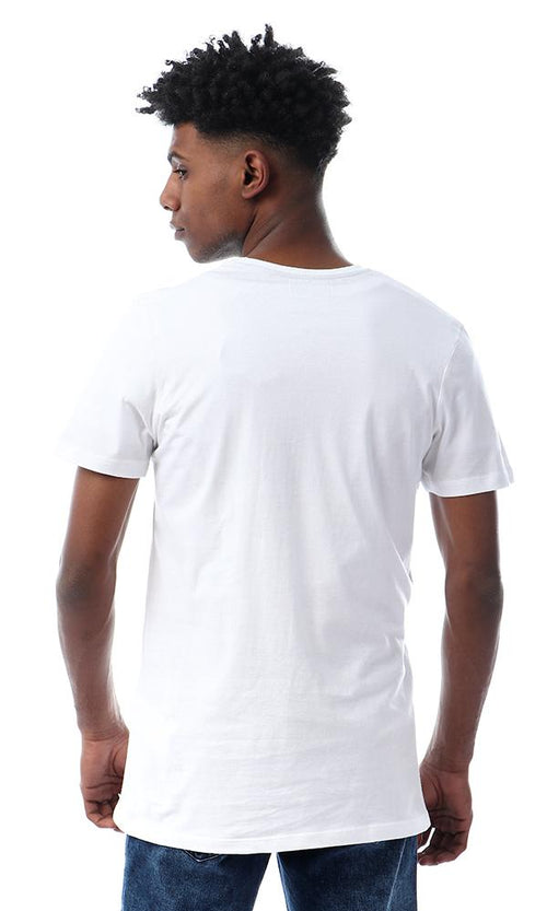 56769 Good Vibes Printed Summer White T-shirt - Ravin 