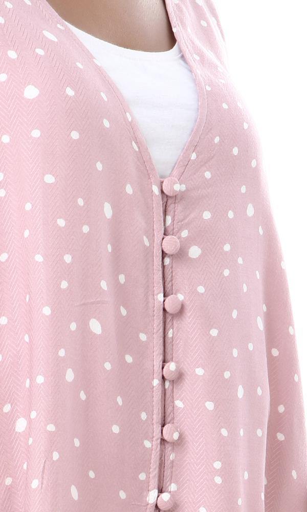57043 Deep V-Neck Loose Dusty Rose Blouse - Ravin 