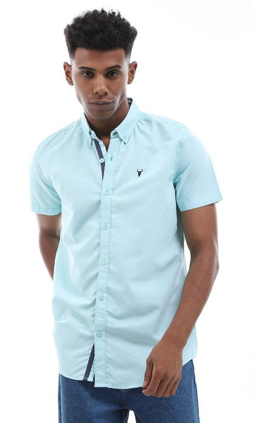 57233 Mint Short Sleeves Basic Buttoned Shirt - Ravin 