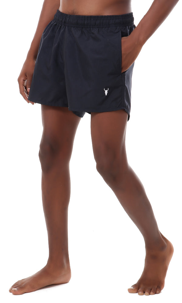 57248 Summer Navy Blue Polyester Short - Ravin 