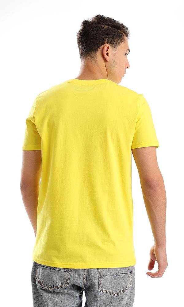 57449 No Plan For Summer Yellow Printed Tee - Ravin 