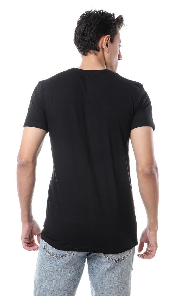 57496 Colorful EnjoyPrint Black Summer T-shirt - Ravin 