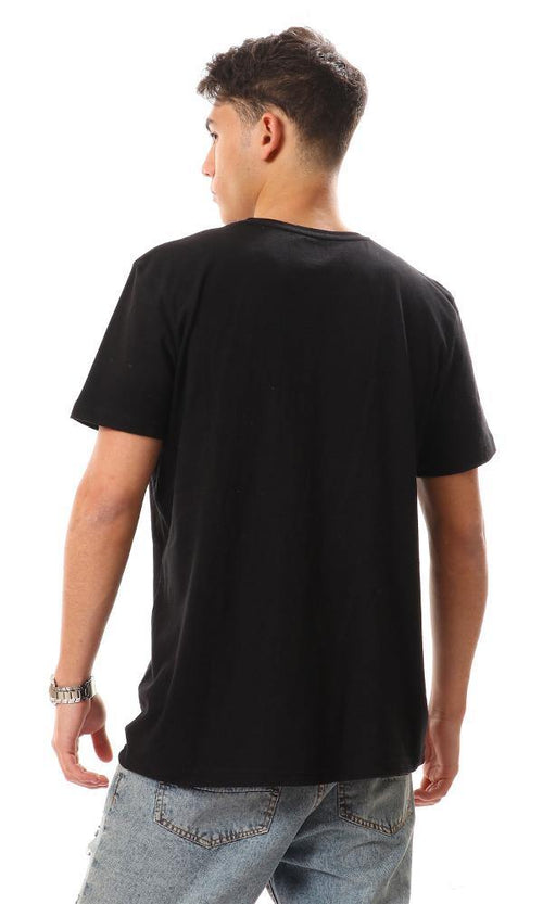57501 Printed "Coca-Cola" Slip On T-Shirt - Black - Ravin 