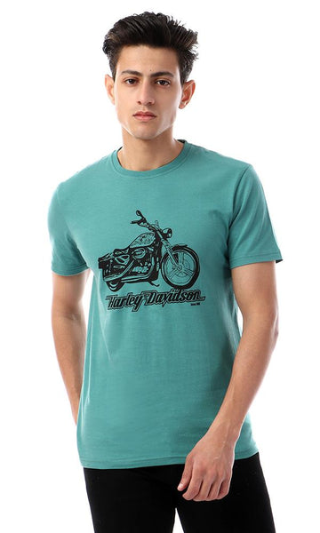 57546 Harley Davidson Slip On Jade Green Tee - Ravin 