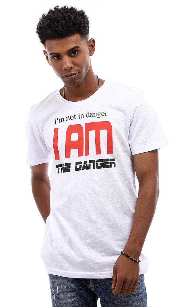 57572 "I Am The Damage" Printed T-Shirt - White - Ravin 