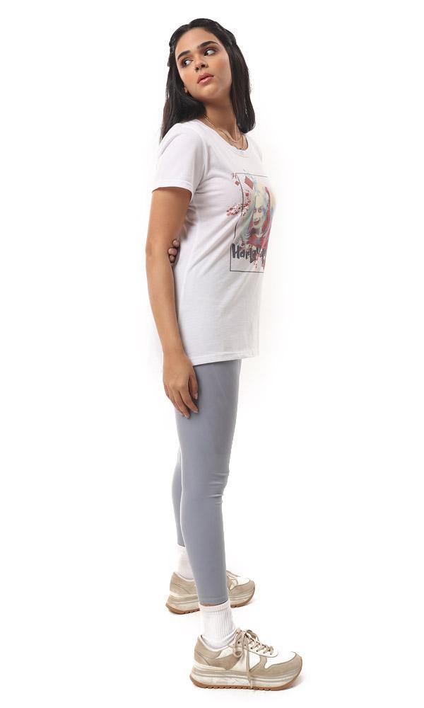 57596 Harley Quinn Crew Neck Slip On T-shirt - White - Ravin 