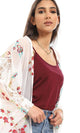57620 Lace & Embroidered Elegant Cardigan - Multicolour - Ravin 