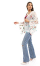 57620 Lace & Embroidered Elegant Cardigan - Multicolour - Ravin 