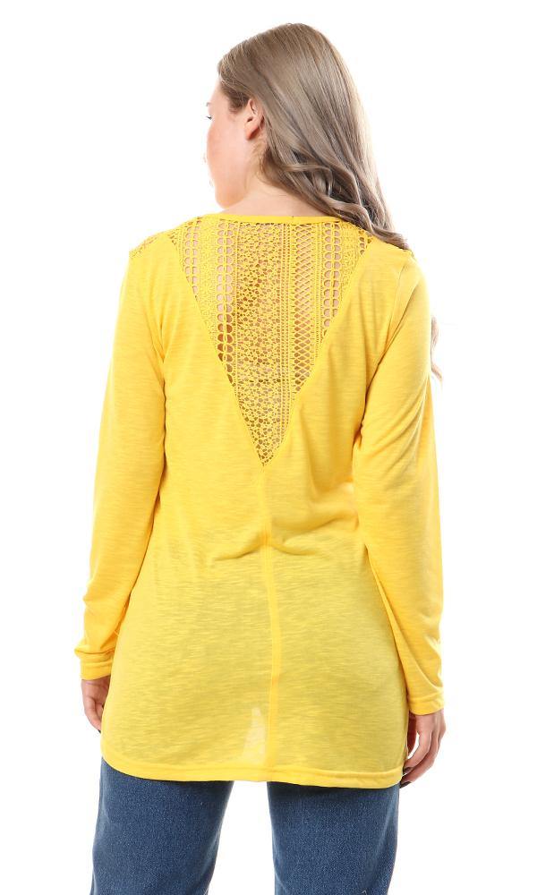 57705 Heather Comfy Top With Lace Accent - Light Grey - Ravin 