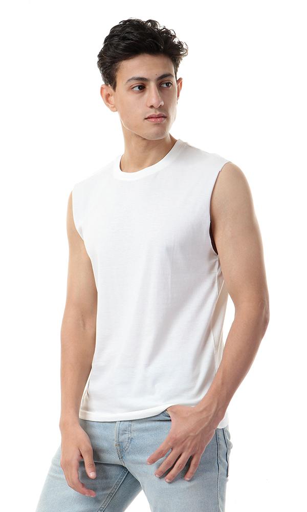 57774 Solid Off-White Slip On Tank Tops - Ravin 