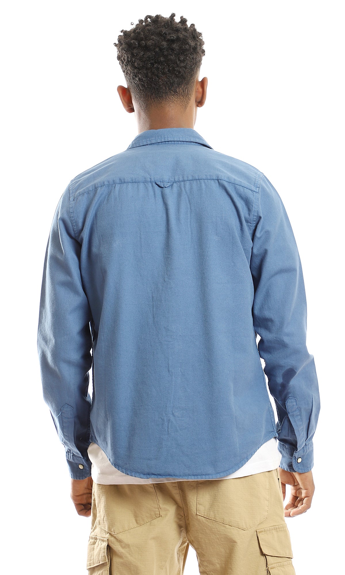 57847 Press Full Buttoned Full Sleeves Shirt - Medium Blue