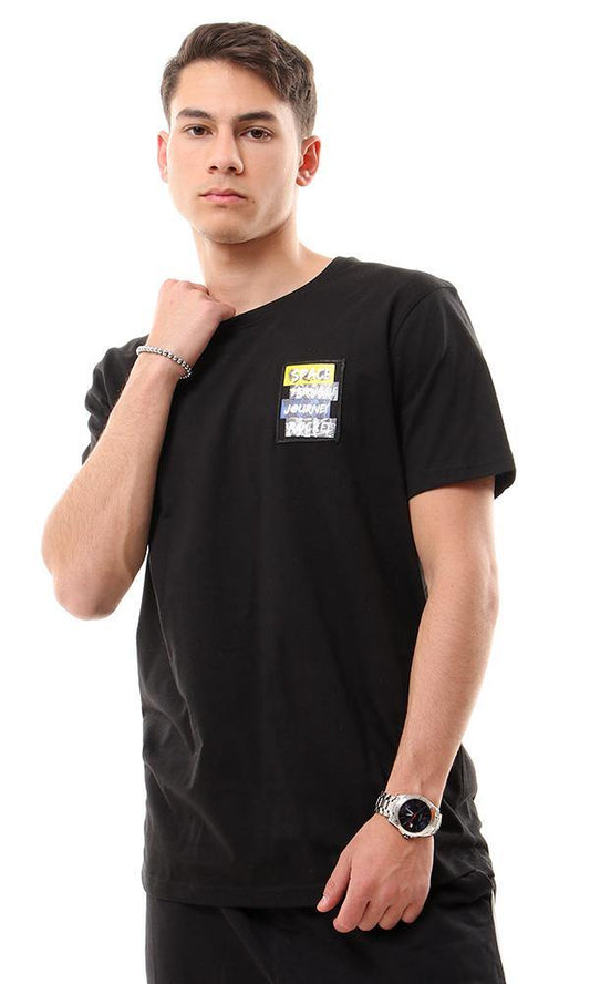 57887 Front Patch Black Short Sleeves T-shirt - Ravin 