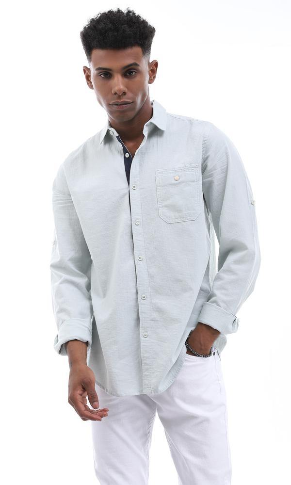 93018 Self Stitched Cotton Buttoned Mint Shirt - Ravin 