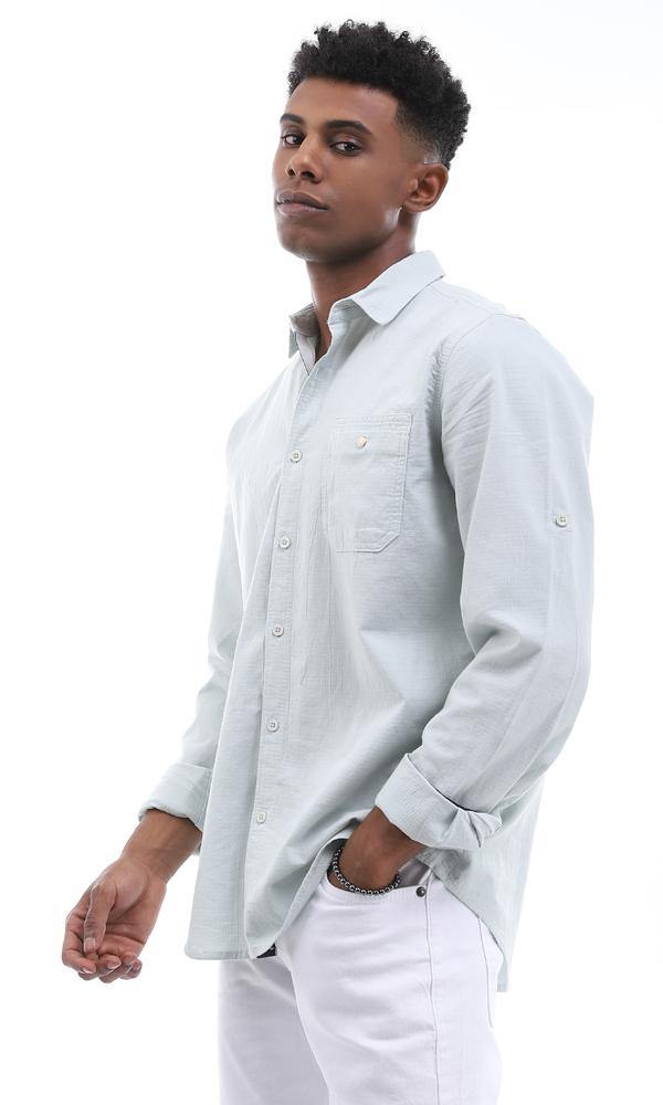 93018 Self Stitched Cotton Buttoned Mint Shirt - Ravin 