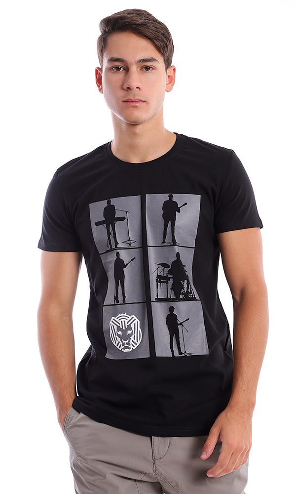 93062 Front Print Cairokee Band Unisex Tee - Black - Ravin 