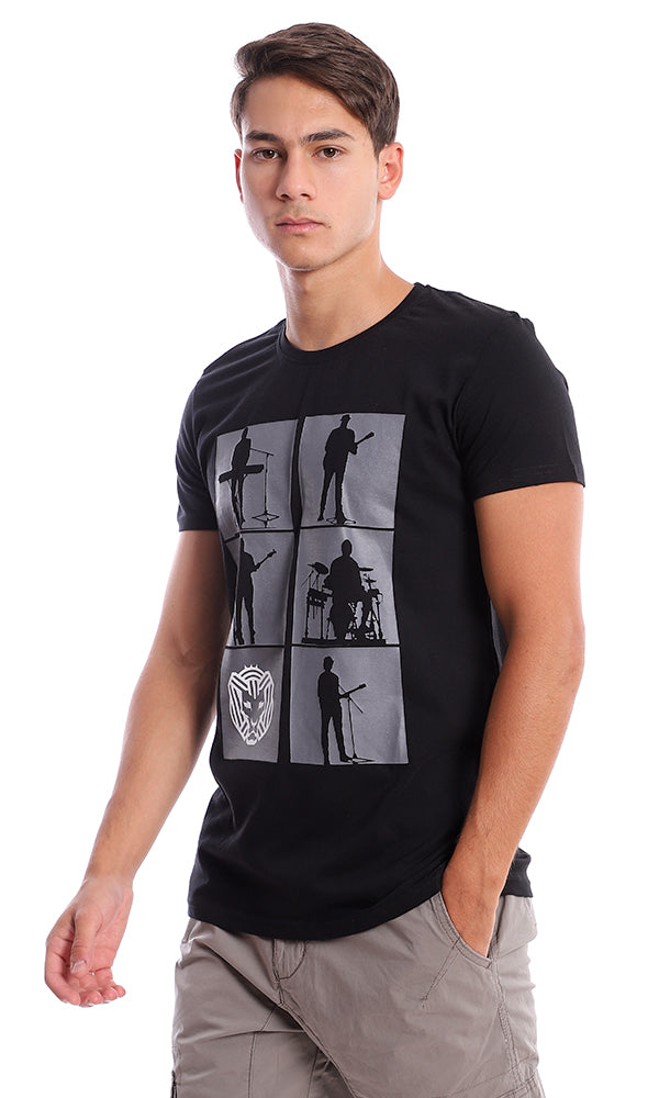 93062 Front Print Cairokee Band Unisex Tee - Black - Ravin 