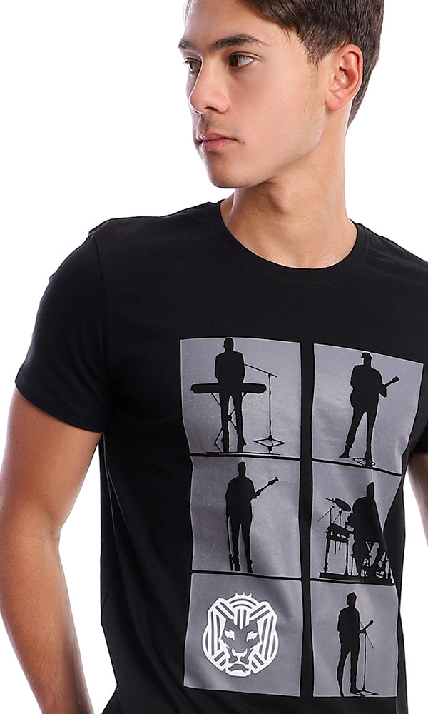 93062 Front Print Cairokee Band Unisex Tee - Black - Ravin 