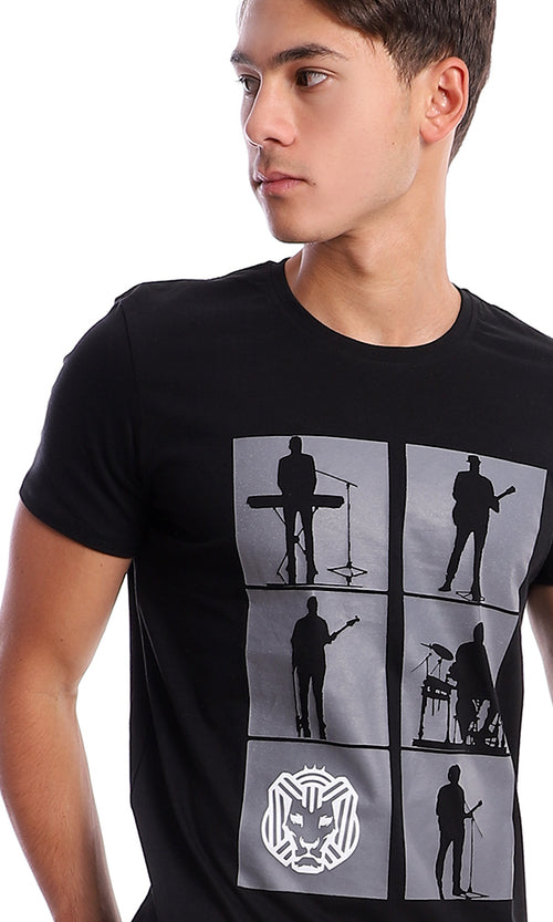 93062 Front Print Cairokee Band Unisex Tee - Black - Ravin 
