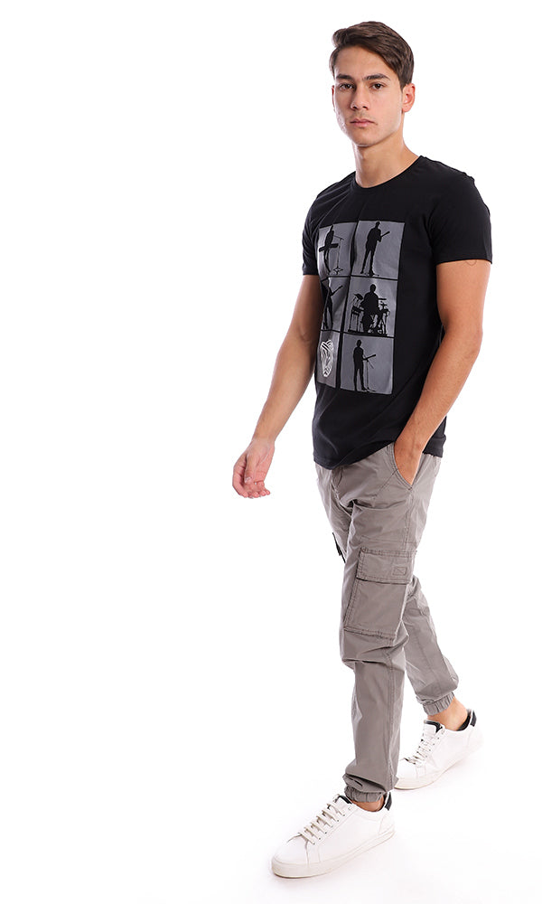 93062 Front Print Cairokee Band Unisex Tee - Black - Ravin 