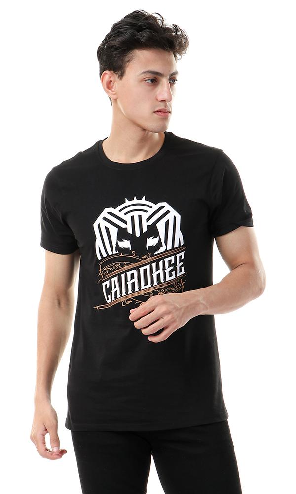 93067 Slogan Cairokee Black Short Sleeves Unisex Tee - Ravin 