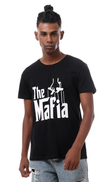 93102 Slip On Printed The Mafia Black T-Shirt - Ravin 
