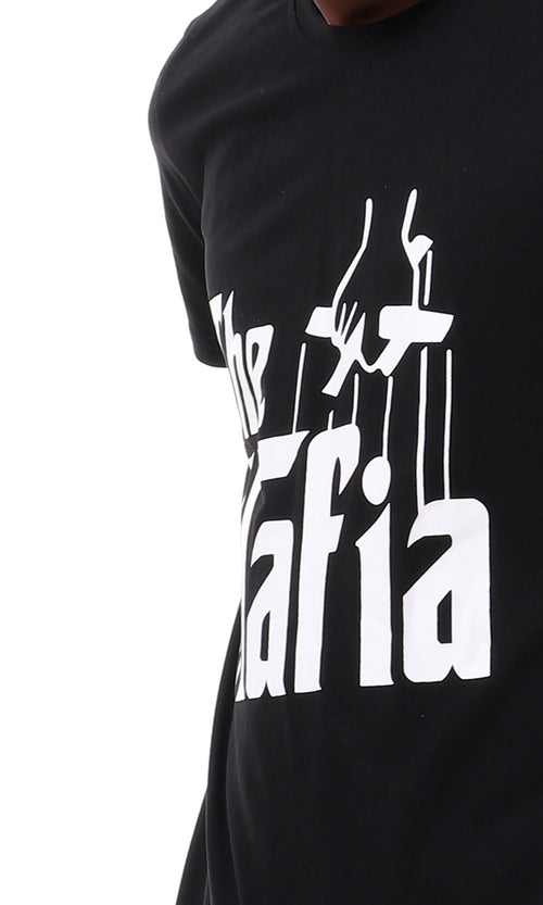 93102 Slip On Printed The Mafia Black T-Shirt - Ravin 