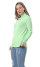 93858 Turtle Neck Basic Solid Pullover - Lime - Ravin 
