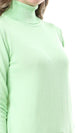 93858 Turtle Neck Basic Solid Pullover - Lime - Ravin 