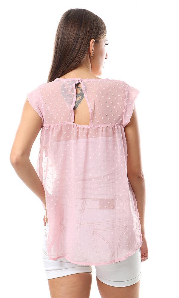 94315 Feminine Stitched Cheer Sleeveless Rose Top - Ravin 