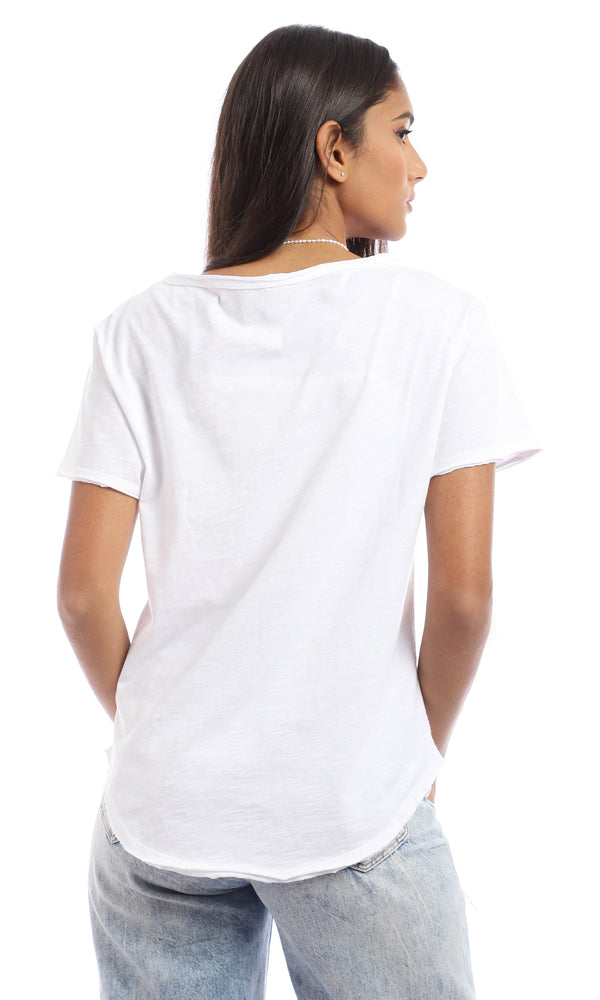 94517 "Women Power" Cotton Summer White T-Shirt