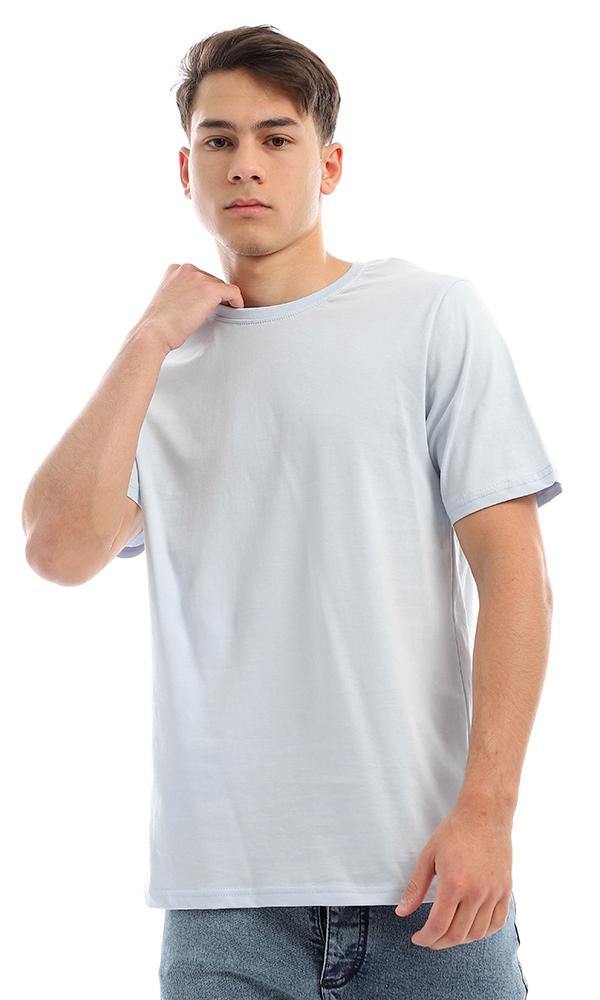 94616 Short Sleeves Solid Basic Powder Blue Tee - Ravin 