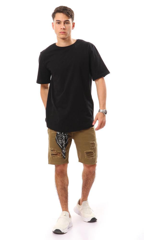 94685 Basic Solid Short Sleeves T-Shirt - Black - Ravin 