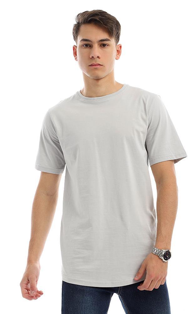 94686 Basic Short Sleeves Grey Cotton Tee - Ravin 