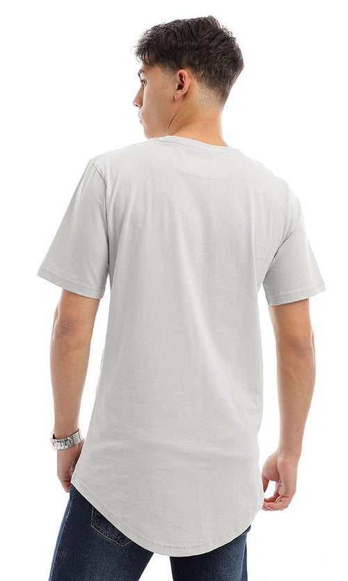 94686 Basic Short Sleeves Grey Cotton Tee - Ravin 