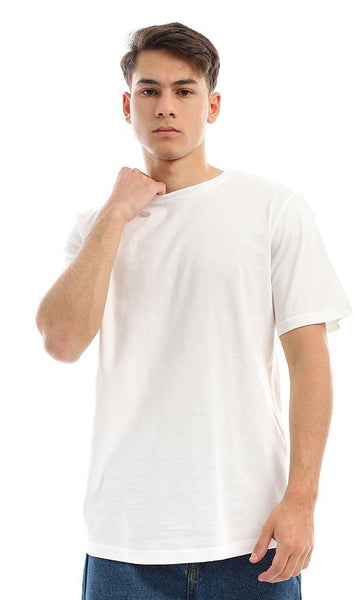 94687 Off-White Basic Regular Fit Summer Basic Tee - Ravin 