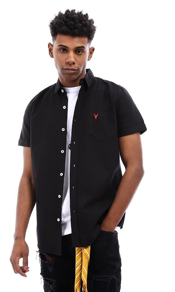 94710 Turn Down Collar Polo Shirt - Black - Ravin 