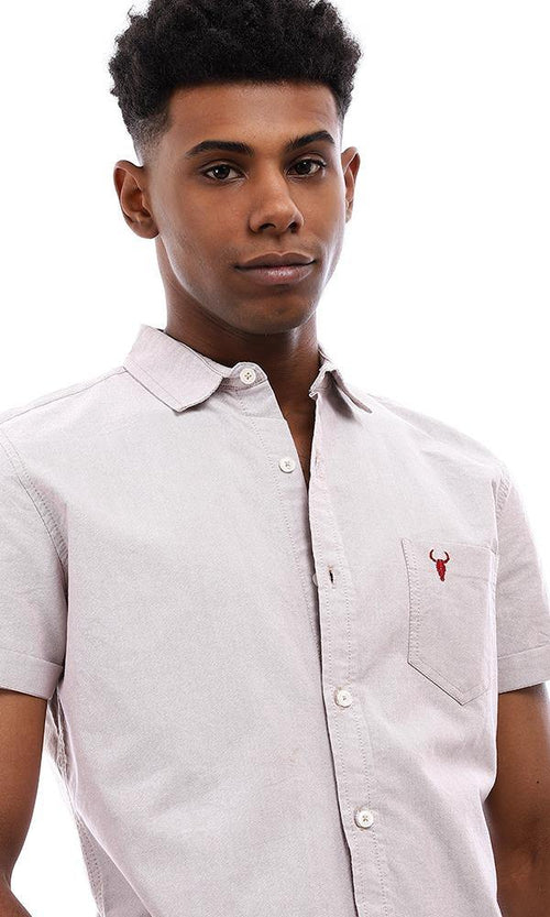 94712 Half Sleeves Side Pocket Shirt - Dark Beige - Ravin 