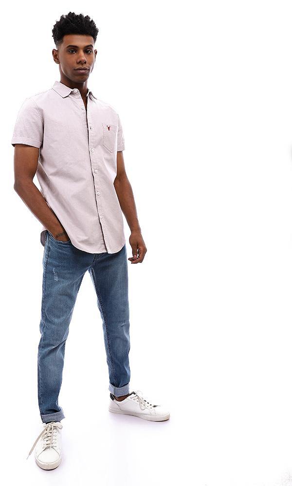 94712 Half Sleeves Side Pocket Shirt - Dark Beige - Ravin 