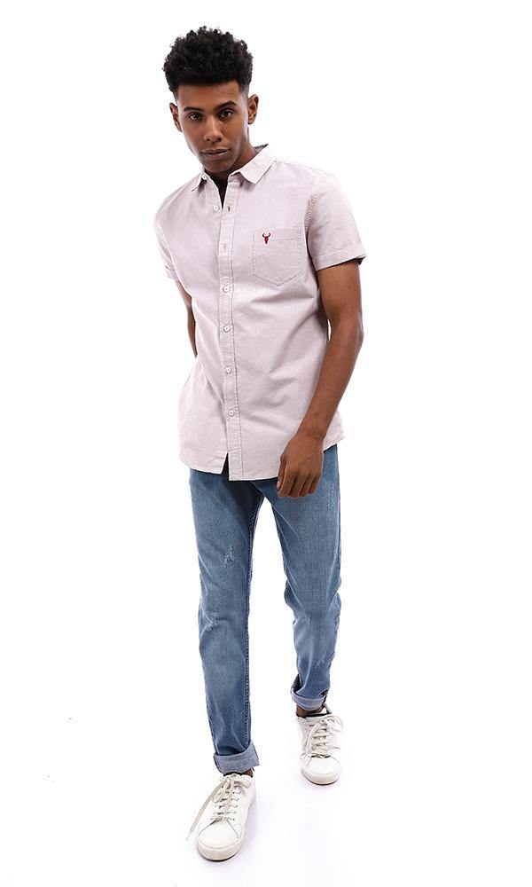94712 Half Sleeves Side Pocket Shirt - Dark Beige - Ravin 